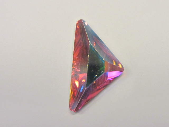 8 pcs. TRIANGLE GAMMA 10x10mm CRYSTAL AB FLATBACK European Rhinestones